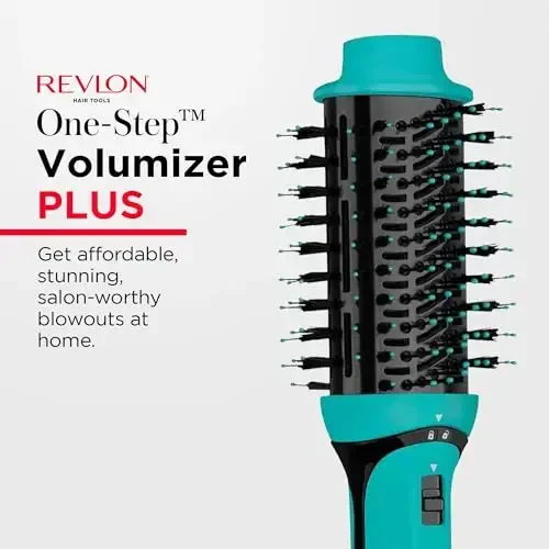 REVLON One Step Volumizer Plus Hair Dryer and Styler | More Volume, Less Damage, and More Styling Control for Easy and Fast Salon-Style Blowouts, Plus Travel Friendly (Teal) - 3