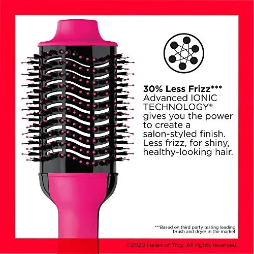 Revlon Revlon One-step Hair Dryer and Volumizer Hot Air Brush, Pink, 1 count - 2