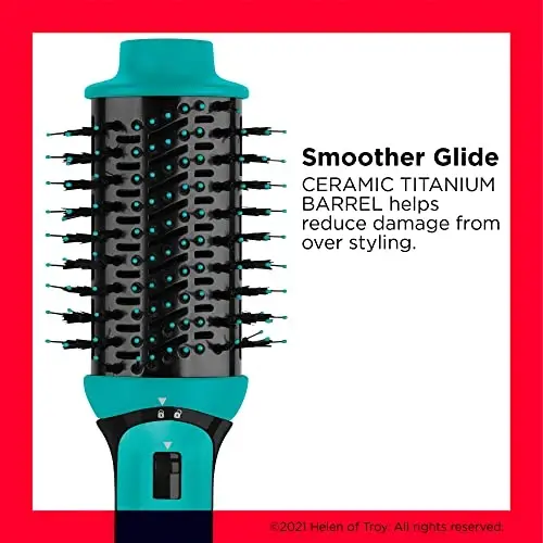 REVLON One Step Volumizer Plus Hair Dryer and Styler | More Volume, Less Damage, and More Styling Control for Easy and Fast Salon-Style Blowouts, Plus Travel Friendly (Teal) - HELEN OF TROY (1)