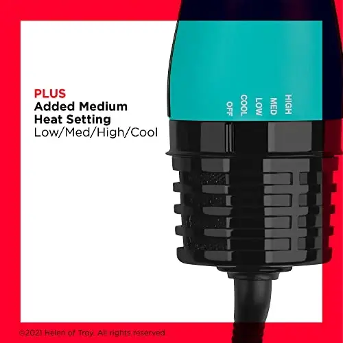 REVLON One Step Volumizer Plus Hair Dryer and Styler | More Volume, Less Damage, and More Styling Control for Easy and Fast Salon-Style Blowouts, Plus Travel Friendly (Teal) - 4
