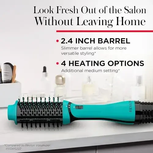 REVLON One Step Volumizer PLUS Hair Dryer and Styler | More Volume, Less Damage, and More Styling Control for Easy and Fast Salon-Style Blowouts, Plus Travel Friendly (Teal) - 6