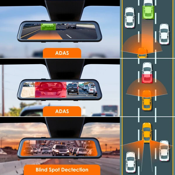 Rexing M2 Max 2-Kanalli Aynalı Avtomobil Video Registratori 4K + 1080p Wi-Fi va GPS bilan - REXING (1)