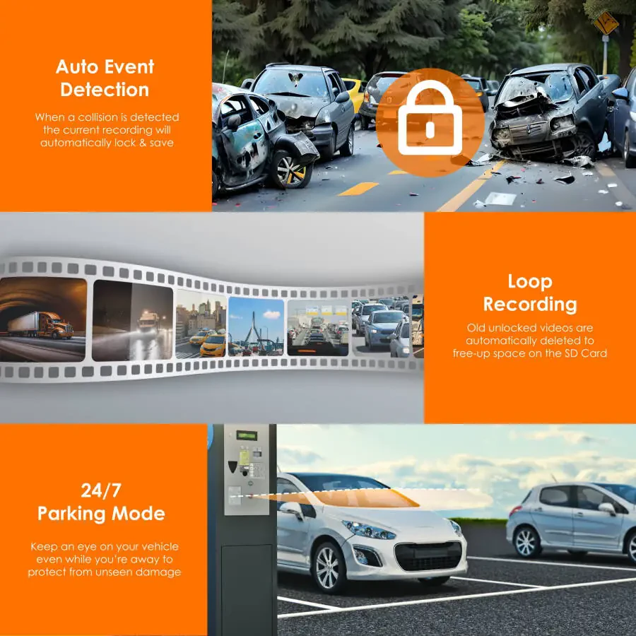 Rexing M2 Max 2-Kanalli Aynalı Avtomobil Video Registratori 4K + 1080p Wi-Fi va GPS bilan - 8