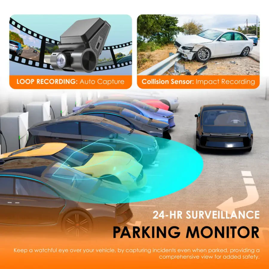 Rexing RH2-3 Трехканальная автомобильная камера – 2,5K передняя и двойная 1080p задние камеры с Wi-Fi и дополнительным GPS - 6