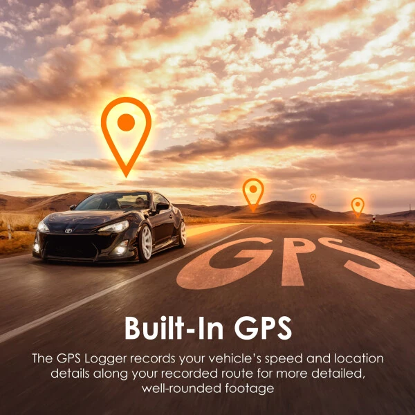 Rexing V1P SE 4K Dual Dash Cam с GPS, Wi-Fi и 2шт-CPL фильтром, Передняя 2160p, Задняя 1080p и 64 ГБ карта памяти в комплекте - 8