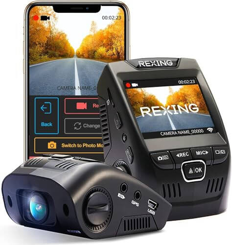 RexingUSA V1-4K Ultra HD GPS Avtomobil Dash Cam Wi-Fi bilan 2.4” LCD Ekran | 170° Keng Burchak Dasht Kamera Yozuvchi G-Sensor | WDR | Loop Yozuvi | Superkapasitor | Mobil Ilova | 256GB Qo'llab-quvvatlanadi - 7