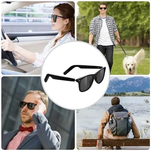 ReyDix Polarized Smart Glasses for Men with AAC Speaker Open Ear Music | Touch Control Remote Photo Hand-Free Calling, Unisex Audio Intelligent Bluetooth 5.0 Sunglasses, Great Gift for Friends - 4