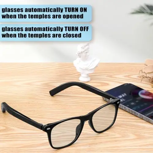 ReyDix Smart Glass for Men, Bluetooth Audio Sunglasses Color-Change Lenses | Speakers Touch Control Unisex Intelligent for Indoor Outdoor Walking Working - 5