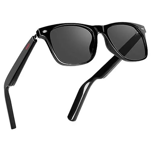 ReyDix Smart Glasses Bluetooth Sunglasses for Men Women with Automatic Power On Off Open Ear Music Voice Assistant, Unisex Audio Intelligent Sunglasses Fits Smaller Faces, Great for Friends Family - REYDIX