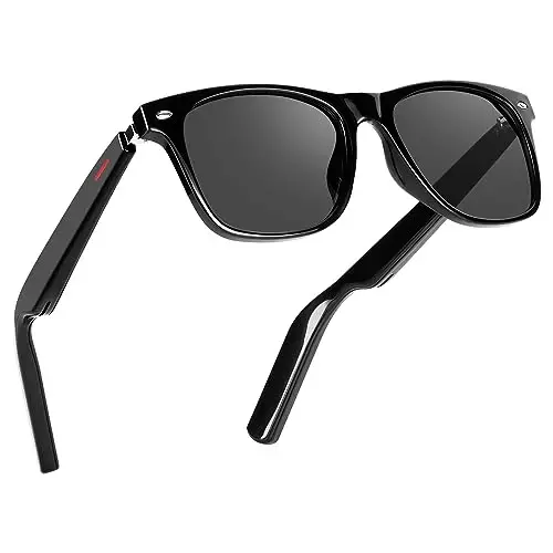 ReyDix Smart Glasses Bluetooth Sunglasses for Men Women with Automatic Power On Off Open Ear Music Voice Assistant, Unisex Audio Intelligent Sunglasses Fits Smaller Faces, Great for Friends Family - 1