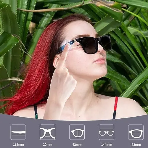 ReyDix Smart Glasses Bluetooth Sunglasses for Men Women with Automatic Power On Off Open Ear Music Voice Assistant, Unisex Audio Intelligent Sunglasses Fits Smaller Faces, Great for Friends Family - 3