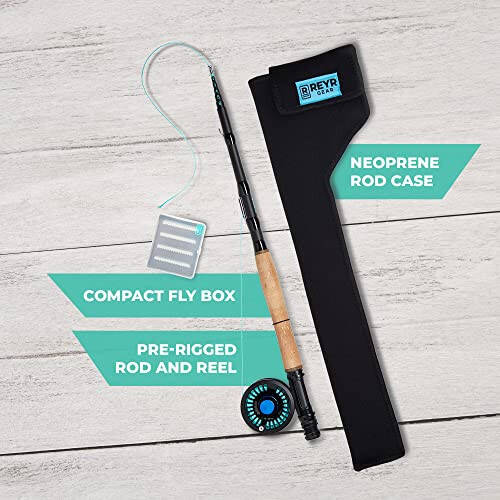 REYR GEAR - First CAST Fly Rod, Telescoping Travel Fly Rod and Reel Combo, Portable Fly Fishing Gear for Traveling and Backpacking, 4WT Fishing Rod - 4