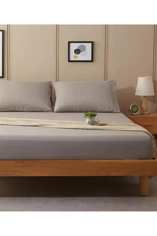 Резинка Хлопок Трикотажный Простынь Kingsizesheri014538811-серый180x200 - 2