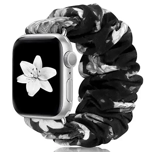 Резинки для часов Scrunchie для женщин, совместимые с ремешками для Apple Watch Series 10 9 8 7 6 5 4 3 2 1 SE, мягкий эластичный сменный браслет для iWatch Bands 38 мм 40 мм 41 мм 42 мм 44 мм 45 мм 46 мм 49 мм Ultra - MEULOT
