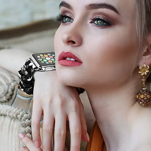 Резинки для волос, совместимые с Apple Watch Bands Series 10 9 8 7 6 5 4 3 2 1 SE, мягкий эластичный сменный ремешок для iWatch Bands 38mm 40mm 41mm 42mm 44mm 45mm 46mm 49mm Ultra - 5