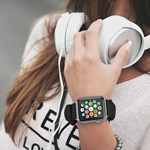 Резинки для волос, совместимые с ремешками Apple Watch Series 10 9 8 7 6 5 4 3 2 1 SE, мягкий эластичный сменный ремешок для iWatch 38 мм 40 мм 41 мм 42 мм 44 мм 45 мм 46 мм 49 мм Ultra - 6