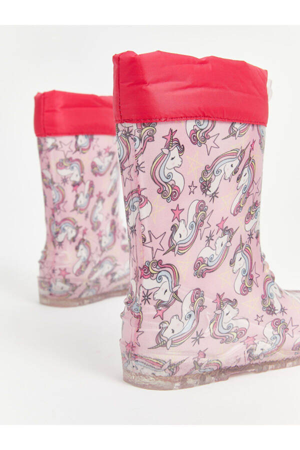 Резиновые сапоги для девочек с принтом. - 13