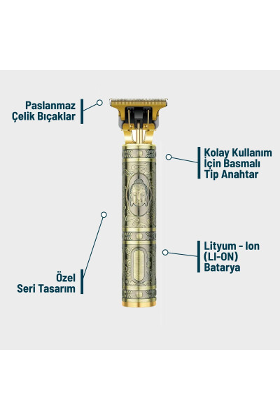 Rf-1807 Аккумуляторная бритва для волос, бороды, затылка, тела, бритье перед лазерной эпиляцией - 17