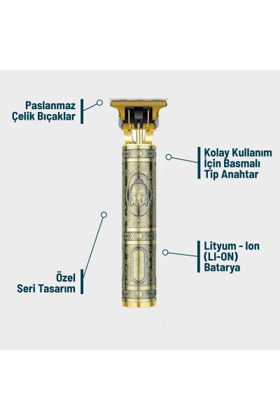 Rf-1807 Аккумуляторная бритва для волос, бороды, затылка, тела, бритье перед лазерной эпиляцией - 11