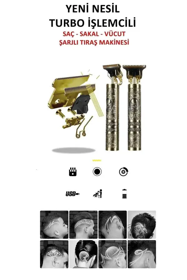 Rf-1807 Аккумуляторная бритва для волос, бороды, затылка, тела, бритье перед лазерной эпиляцией - 2