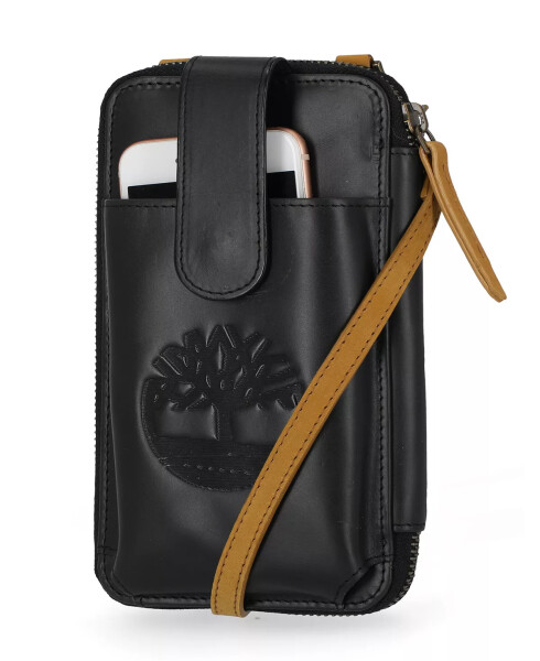 RFID Leather Phone Crossbody Wallet Bag Black - 4