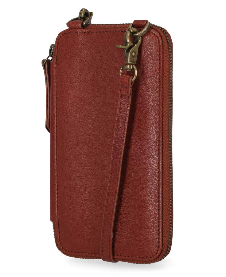 RFID Leather Phone Crossbody Wallet Bag Brown - 2