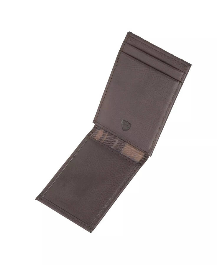 RFID Slim Front Pocket мужской кошелек коричневый - 2