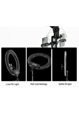 Rgb 18 Inç Ring Light 15 Renk Kumandalı Profesyonel Makyaj Kuaför Tripod - RGB 21 İNÇ RİNG LİGHT - 7