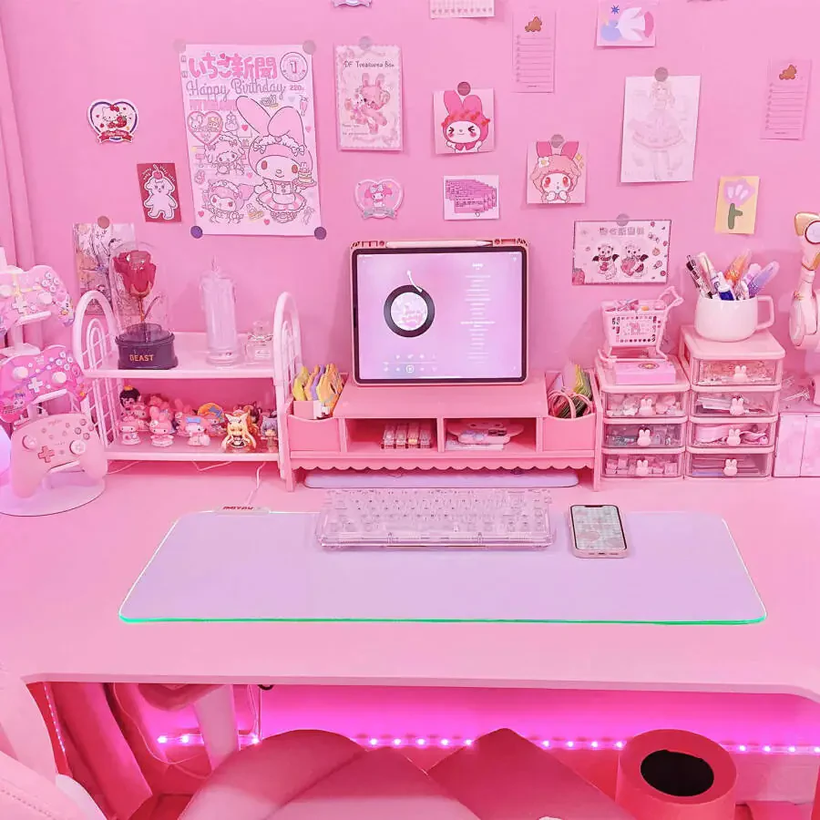 RGB illuminated, non-slip rubber base, extra large (31.5x12 in) gaming mouse pad. Perfect for gamers! - 5