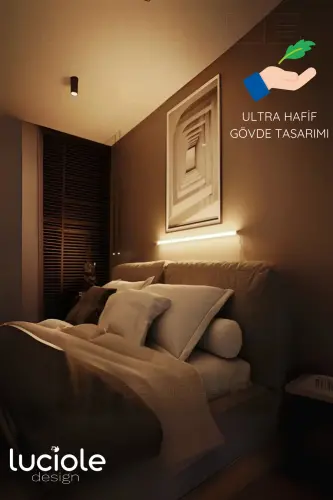 Rgb Led Abajur Aplik Gece Lambası Lambader Renkli Uzaktan Kumandalı Işık - Ledtube1-AÇIK YEŞİL - 5