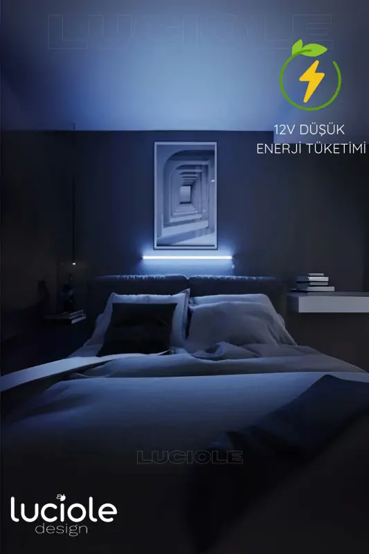 Rgb Led Abajur Aplik Gece Lambası Lambader Renkli Uzaktan Kumandalı Işık - Ledtube11-RGB2 - 3