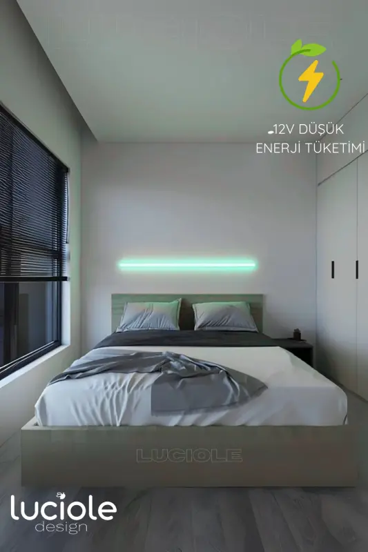Rgb Led Abajur Aplik Gece Lambası Lambader Renkli Uzaktan Kumandalı Işık - Ledtube12-RGB4 - 3