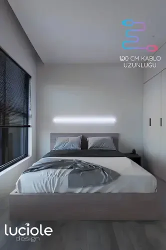 Rgb Led Abajur Aplik Gece Lambası Lambader Renkli Uzaktan Kumandalı Işık - Ledtube13-RGB6 - LUCIOLE (1)