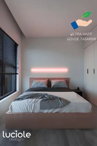 Rgb Led Abajur Aplik Gece Lambası Lambader Renkli Uzaktan Kumandalı Işık - Ledtube13-RGB6 - 5