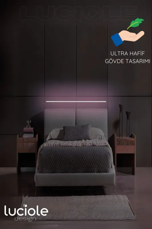 Rgb Led Abajur Aplik Gece Lambası Lambader Renkli Uzaktan Kumandalı Işık - Ledtube4 - RMAVİ - 5