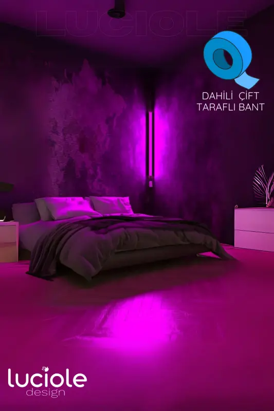 Rgb Led Abajur Aplik Gece Lambası Lambader Renkli Uzaktan Kumandalı Işık - Ledtube9-rgb1 - 4