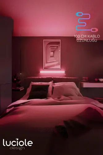 Rgb Led Bedside Lamp Sconce Night Light Floor Lamp Colorful Remote Control Light - Ledtube1-LIGHT GREEN - LUCIOLE (1)
