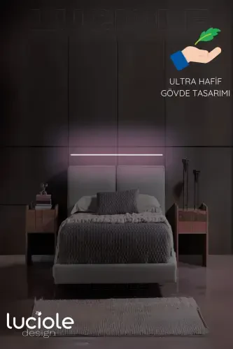 Rgb Led Bedside Lamp Wall Light Night Lamp Floor Lamp Colorful Remote Controlled Light - Ledtube5-MAVİ1 - 5