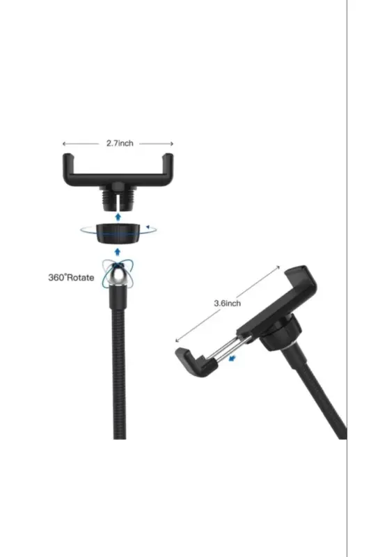 Rgb Ring Light Youtuber Tiktok Shooting Phone Holder Colorful Makeup Light 10 Inch +2 Mt Tripod-RENKLİ 10 - 8
