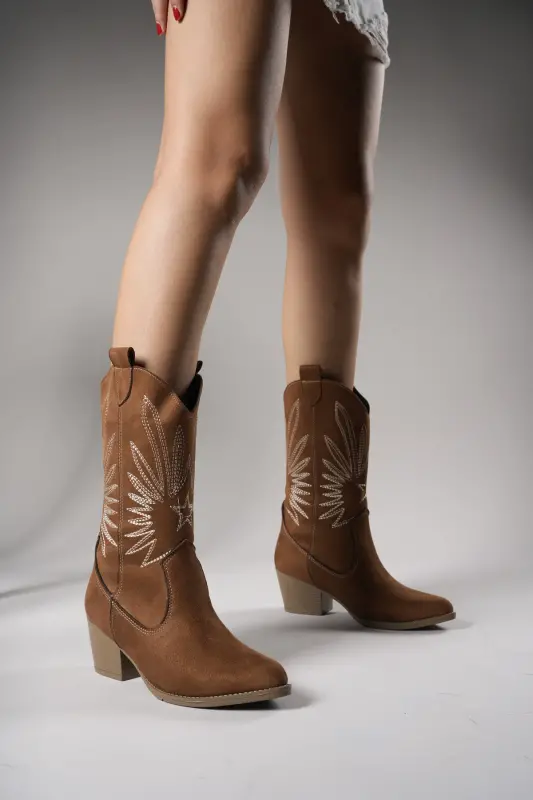 Rhifthil Women's Boot 00125001 Tan Suede-Tan Suede - 6