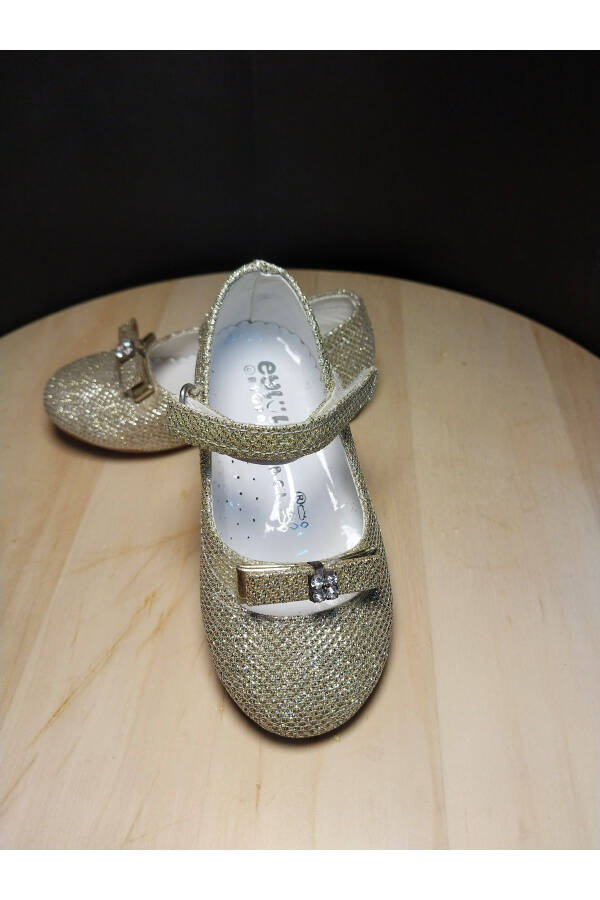 Rhinestone Buckle Bow Ballerinas - 1