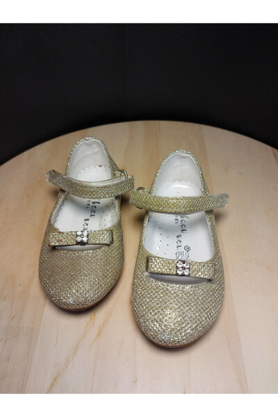 Rhinestone Buckle Bow Ballerinas - 3