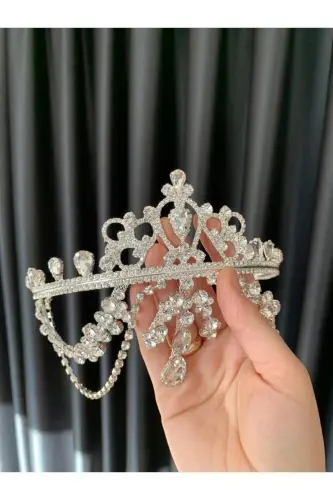 Rhinestone Headband Bride Wedding Engagement Henna Headband Hurrem-white - 4