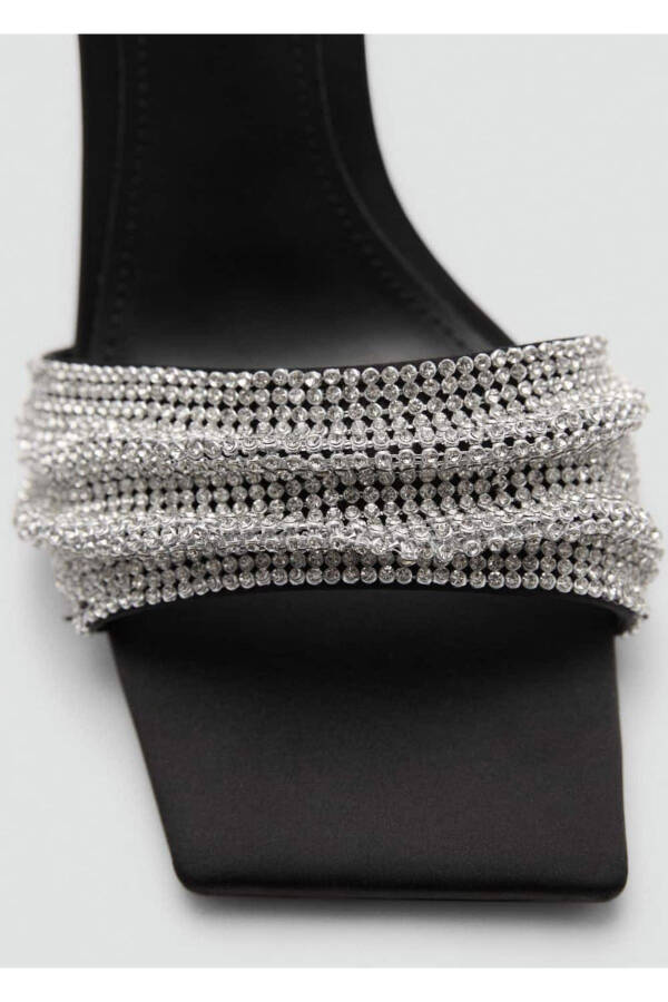 Rhinestone heeled sandals - 3