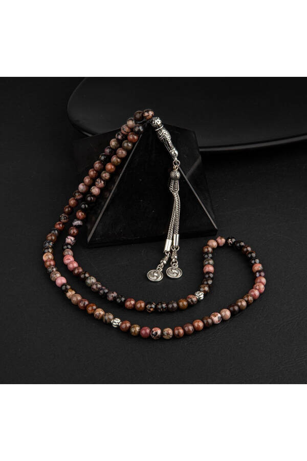 Rhodonite Natural Stone Prayer Beads 99 Beads - 6mm - 2