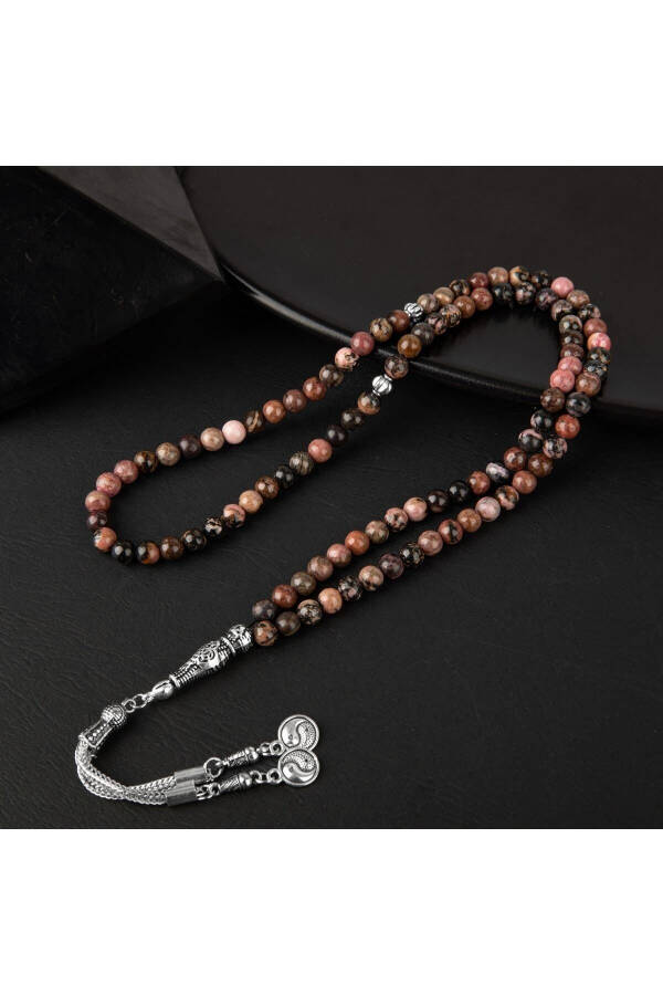 Rhodonite Natural Stone Prayer Beads 99 Beads - 6mm - 3