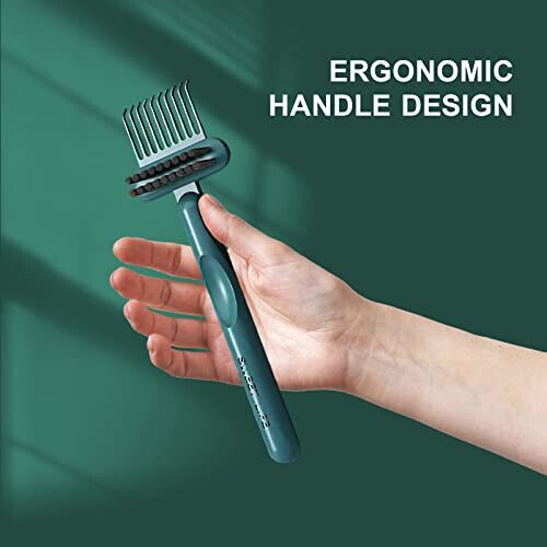 RHOS 2-in-1 Hair Brush Cleaner and Remover Tool - Comb for Removing Hair and Dust, Suitable for Home and Salon Use (1 Pack-Green) - 6