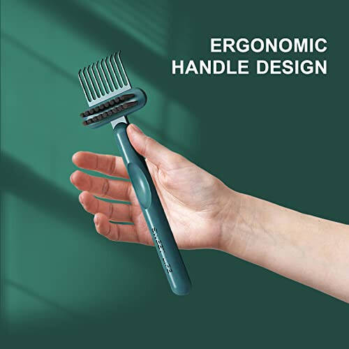 RHOS 2-in-1 Hair Brush Cleaner and Remover Tool - Comb for Removing Hair and Dust, Suitable for Home and Salon Use (1 Pack-Green) - 6
