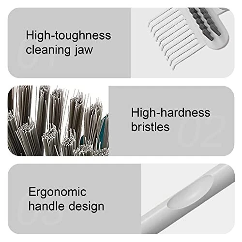 RHOS 2-in-1 Hair Brush Cleaning Tool - Comb and Brush Cleaner for Removing Hair, Dust from Home and Salon Use (1 Pack - Gray) - 6