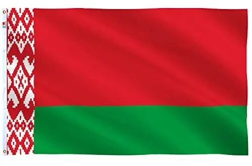 rhungift Belarus Flag 3x5 Ft Outdoor Large, Moderate-Outdoor Both Sides 100D Polyester Belarusian Flags,Canvas Header and Double Stitched - Brass Grommets for Easy Display Banner - rhungift